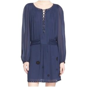 Elegant Navy Blue Women's Dress